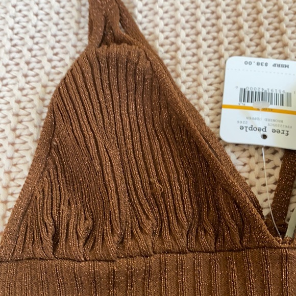 Free People Bronzed Copper Bralette - Picture 3 of 6